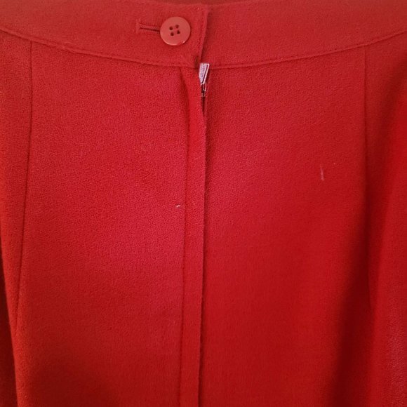 Vintage Amanda Smith Wool Red Jacket/Skirt Suit - Picture 7 of 8